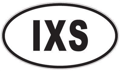 IXS - 3 Letter Initials Oval Sticker