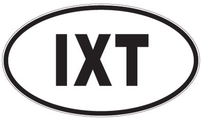 IXT - 3 Letter Initials Oval Sticker