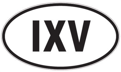 IXV - 3 Letter Initials Oval Magnet