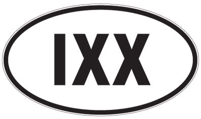 IXX - 3 Letter Initials Oval Magnet