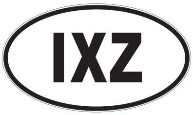 IXZ - 3 Letter Initials Oval Magnet