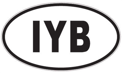 IYB - 3 Letter Initials Oval Magnet