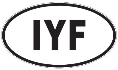 IYF - 3 Letter Initials Oval Sticker