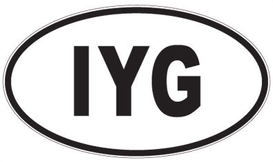 IYG - 3 Letter Initials Oval Magnet