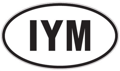 IYM - 3 Letter Initials Oval Sticker