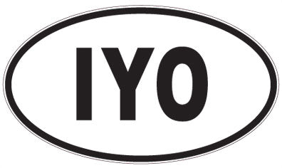 IYO - 3 Letter Initials Oval Magnet