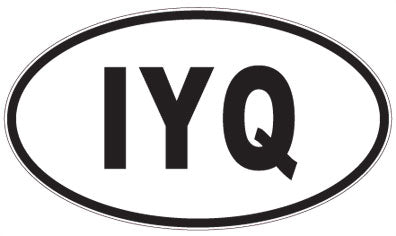 IYQ - 3 Letter Initials Oval Sticker