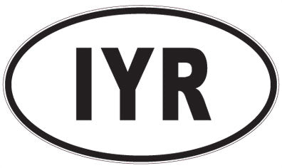 IYR - 3 Letter Initials Oval Magnet