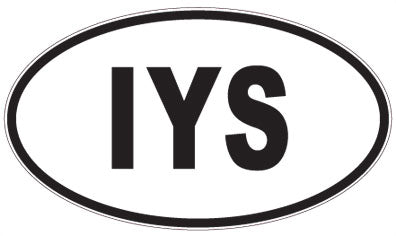 IYS - 3 Letter Initials Oval Magnet