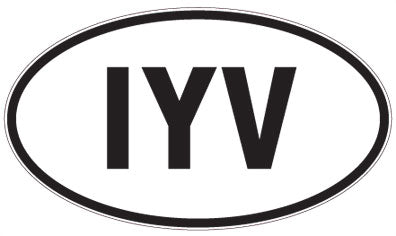 IYV - 3 Letter Initials Oval Magnet