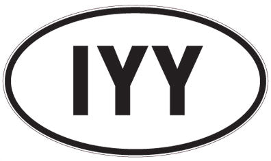 IYY - 3 Letter Initials Oval Magnet