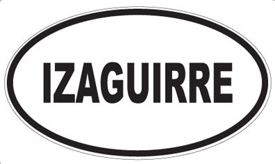 IZAGUIRRE - Oval Magnet