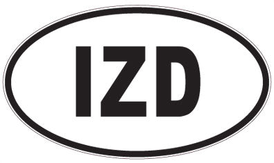 IZD - 3 Letter Initials Oval Magnet