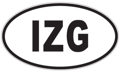IZG - 3 Letter Initials Oval Magnet