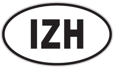IZH - 3 Letter Initials Oval Magnet