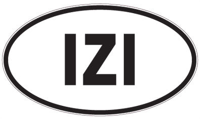 IZI - 3 Letter Initials Oval Sticker