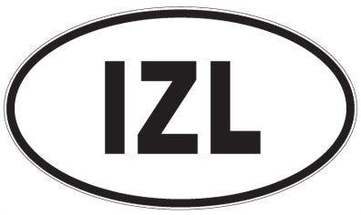 IZL - 3 Letter Initials Oval Magnet