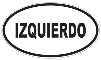 IZQUIERDO - Oval Sticker