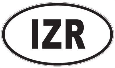 IZR - 3 Letter Initials Oval Sticker