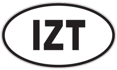 IZT - 3 Letter Initials Oval Magnet