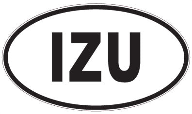 IZU - 3 Letter Initials Oval Magnet