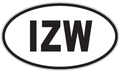 IZW - 3 Letter Initials Oval Magnet