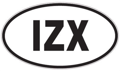 IZX - 3 Letter Initials Oval Magnet