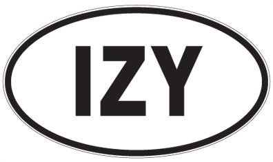 IZY - 3 Letter Initials Oval Magnet