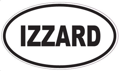 IZZARD - Oval Sticker