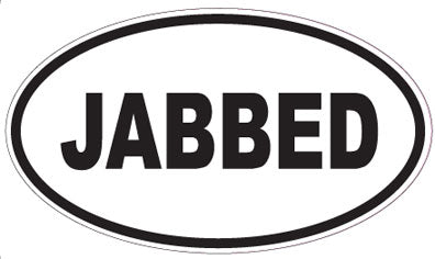 JABBED - Oval Sticker