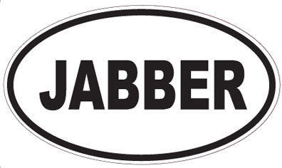 JABBER - Oval Sticker