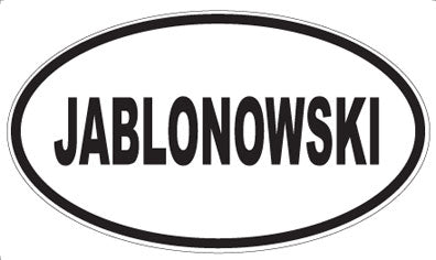JABLONOWSKI - Oval Sticker