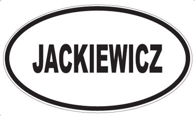 JACKIEWICZ - Oval Magnet