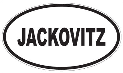 JACKOVITZ - Oval Sticker