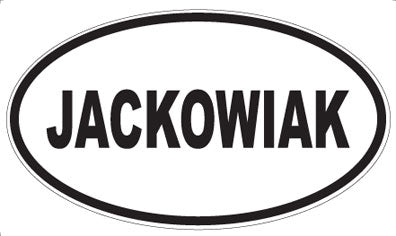 JACKOWIAK - Oval Sticker