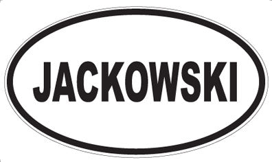 JACKOWSKI - Oval Magnet