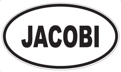 JACOBI - Oval Sticker