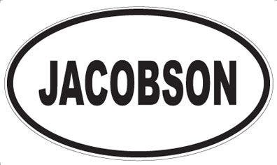 JACOBSON - Oval Sticker