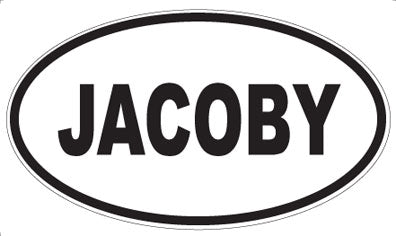 JACOBY - Oval Sticker