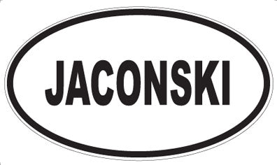 JACONSKI - Oval Sticker