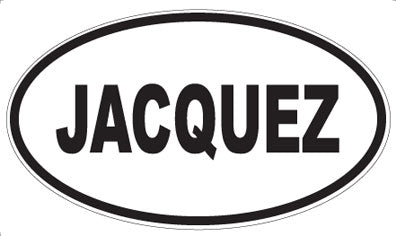 JACQUEZ - Oval Sticker
