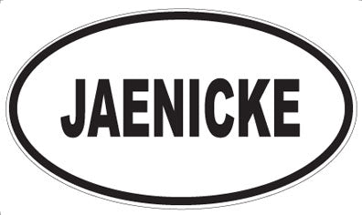 JAENICKE - Oval Sticker
