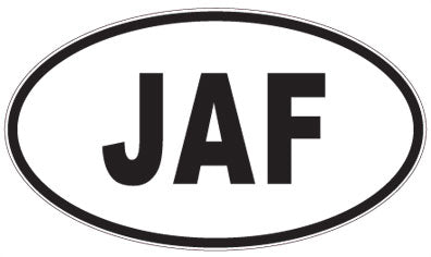JAF - 3 Letter Initials Oval Magnet