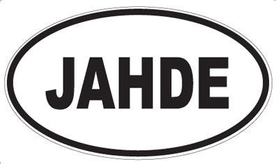 JAHDE - Oval Sticker