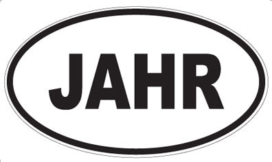 JAHR - Oval Sticker