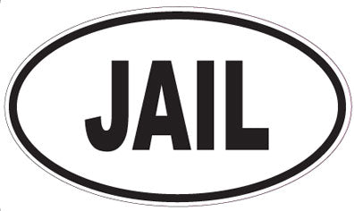 JAIL - Oval Sticker