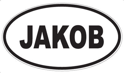 JAKOB - Oval Sticker