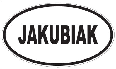 JAKUBIAK - Oval Sticker