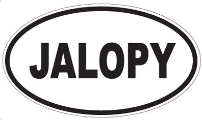 JALOPY - Oval Sticker