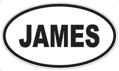 JAMES - Oval Sticker